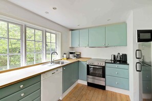 Fridge, oven, stovetop, dishwasher