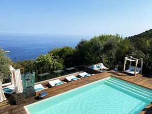 Pool - Charming bedroom in luxurious villa with seaview (EZE)
