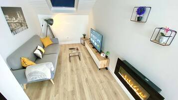 TV connectée, cheminée