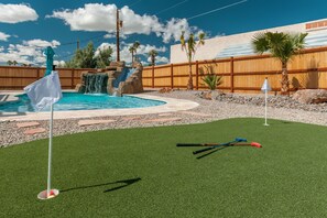 Property grounds - Epic Pool Retreat w/ Slide & Swim-In Grotto (Lake Havasu City)