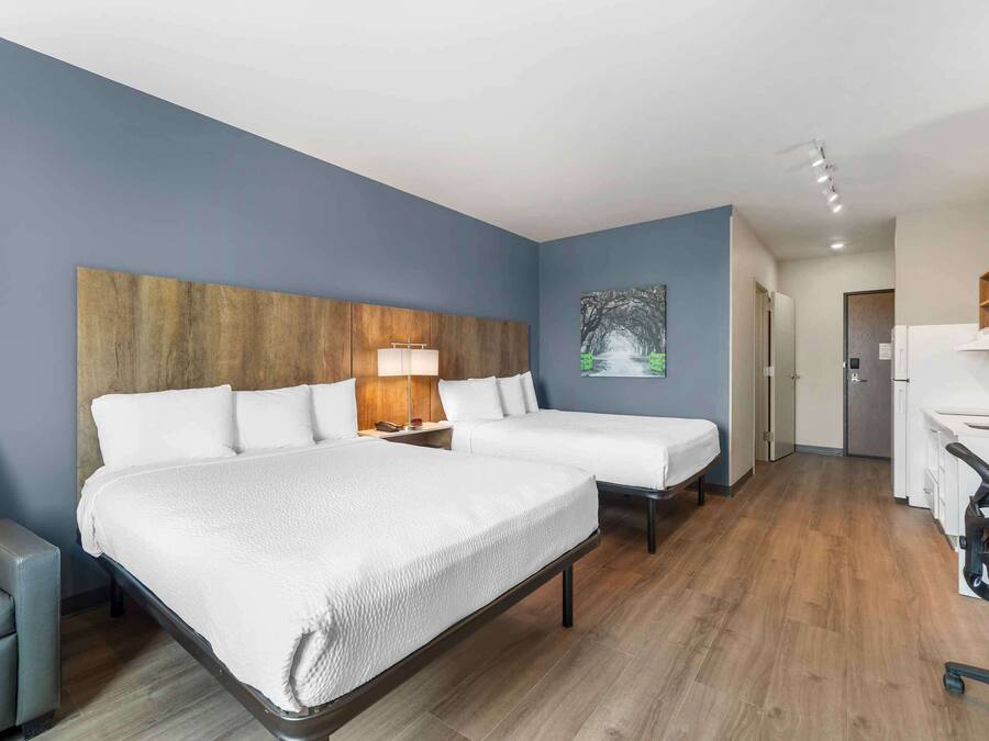 Standard Studio, 2 Queen Beds, Non Smoking, Refrigerator & Microwave | Desk, laptop workspace, iron/ironing board, free WiFi