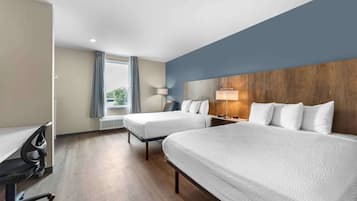 Standard Studio, 2 Queen Beds, Non Smoking, Refrigerator & Microwave | Desk, laptop workspace, iron/ironing board, free WiFi