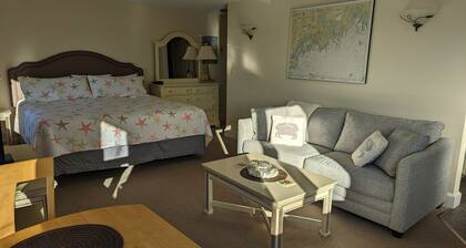 Waterfront studio with kitchen & Wi-Fi Sheepscot Harbour Studio #210