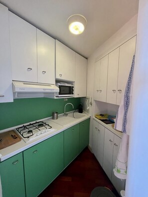 Réfrigérateur, micro-ondes, plaque de cuisson, lave-vaisselle