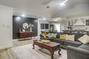 TV, fireplace - Centrally Located Eagle Pass Home w/ Pool! (Eagle Pass)