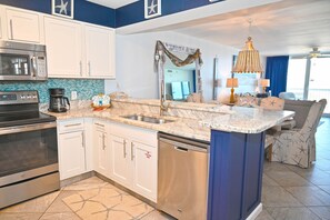 Fridge, microwave, oven, dishwasher - Pelican Beach 0614 (2-Bedroom Condo) with Pool by Pelican Beach Management (Destin)