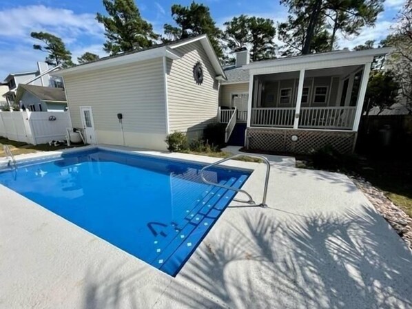 A heated pool
