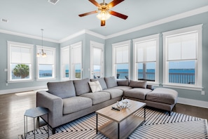 Smart TV - 🏝️Gorgeous SoundFrontViews-Private Beach Access-Comm.Pool+Hot Tub-4BR Blue Skye (Navarre Beach)