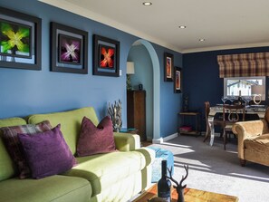 Fireplace - We love the location of this cosy chalet on this popular holiday village. (Wilsthorpe)