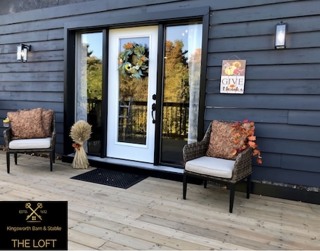 Exterior detail. THE LOFT an UPSCALE RUSTIC 2 Bedroom 2 Washroom Private Guest House on 16acres.