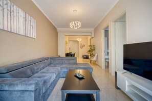 27-inch flat-screen TV with satellite channels, TV -  Rhodes Island Elli Beach Apartments (Rhodes)