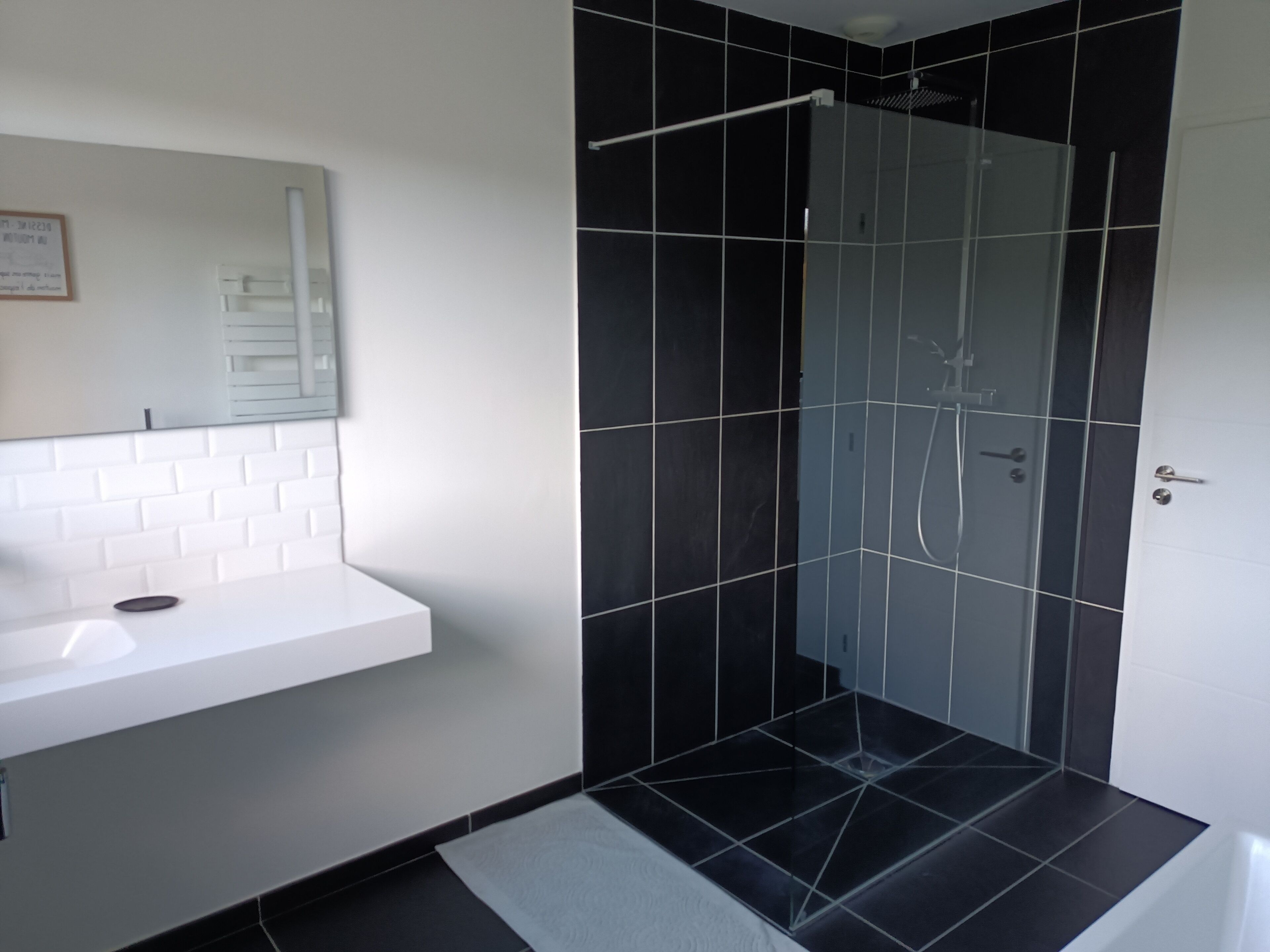 Ducha, secador de pelo y papel higiénico