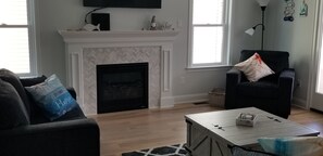 TV connectée, cheminée