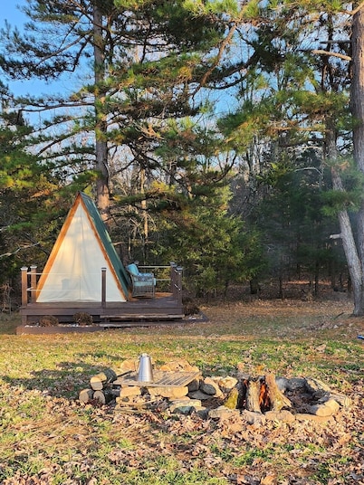 Two cozy pods with water tower and UTV rentals