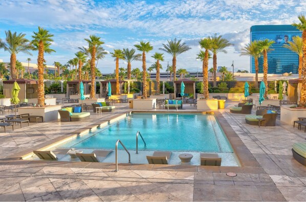 Outdoor pool, a heated pool