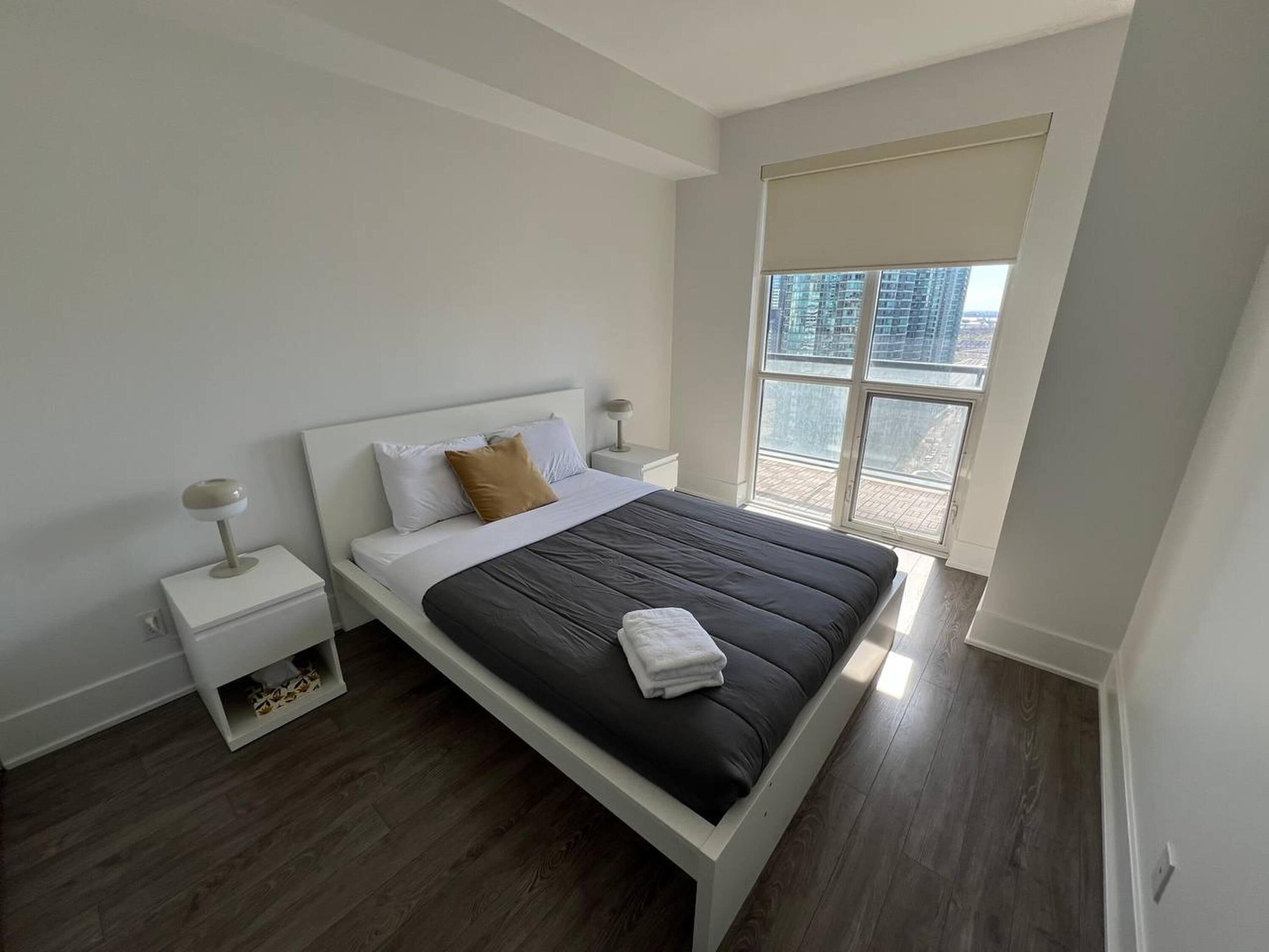 Premium bedding, blackout drapes, iron/ironing board, free WiFi