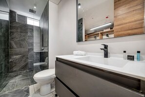 Secador de cabelo, toalhas de banho