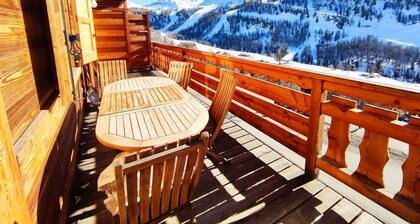 Luxury chalet in Isola 2000, near slopes, 6 beds, Wi-Fi included