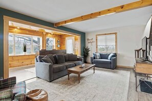 Smart TV, table football, ping pong