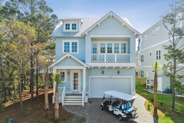 30A Pet Friendly Beach House - Harlies House - Golf Cart Included!