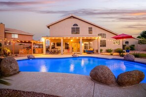 A heated pool
