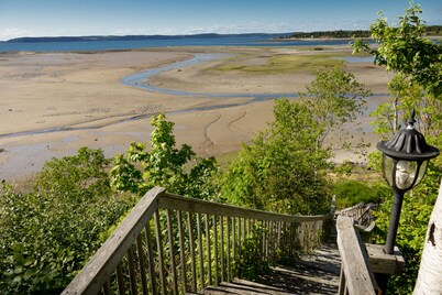 Nautical ocean front cottage on the shores of the highest tides in the world.