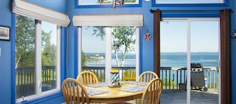 Nautical ocean front cottage on the shores of the highest tides in the world.