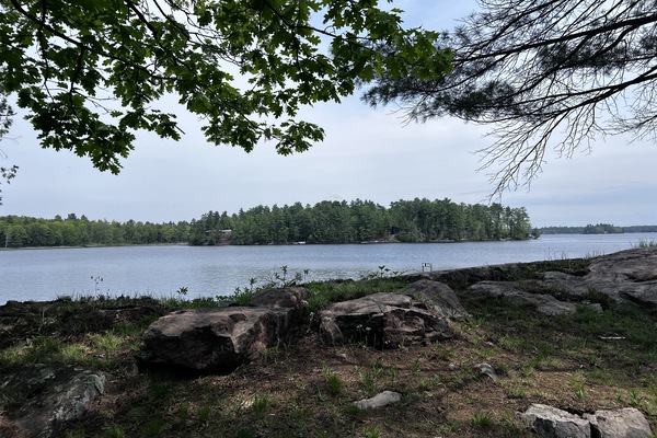 View of Stony Lake from Avalon. Wood Island in the foreground