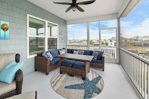 Smart TV, foosball, books