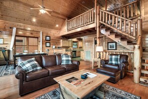 Smart TV, fireplace, video games, foosball