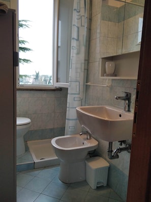 Douche, séchoir à cheveux, bidet
