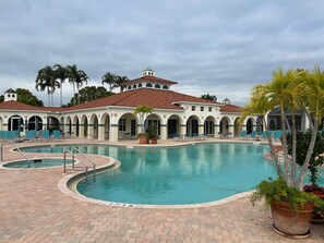 Outdoor pool, a heated pool