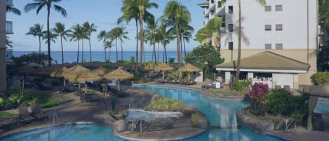 Piscine extérieure, piscine chauffée