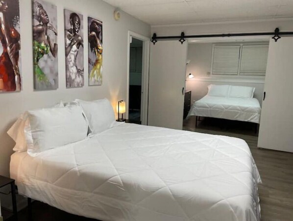 2 chambres, bureau, Wi-Fi gratuit, draps fournis