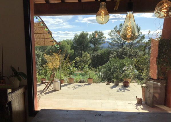 Interior - Dreaming in Provence among the olive trees, with a view of the Sainte Beaume mountain range (Barjols)