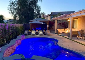 Outdoor pool, a heated pool