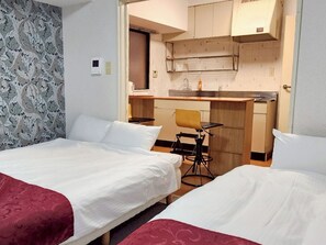 2 slaapkamers, een bureau, gratis wifi, beddengoed