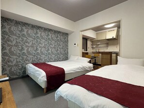 2 chambres, bureau, Wi-Fi gratuit, draps fournis