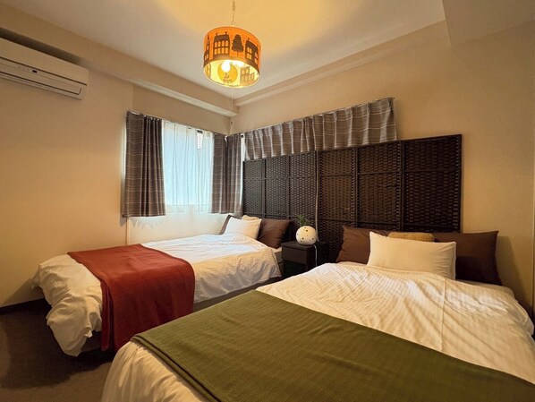 2 chambres, bureau, Wi-Fi gratuit, draps fournis