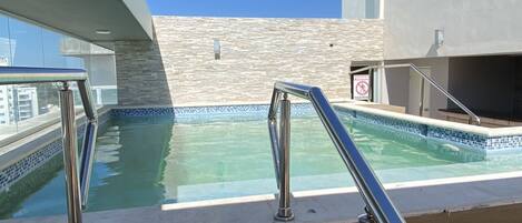 Outdoor pool, a heated pool