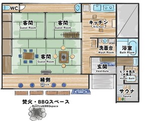 Floor plan - Capacity  4 people plan / Kawagoe Saitama (Kawagoe)