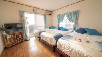 1 多间卧室、办公桌、免费 WiFi、床单