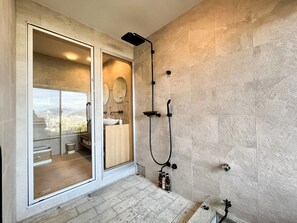 Hair dryer, towels