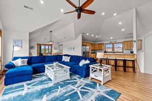 TV, fireplace, video games, DVD player