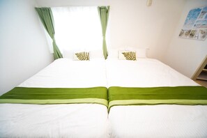 4 dormitorios, escritorio, wifi gratis y ropa de cama