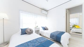 2 habitaciones, escritorio, wifi gratis y ropa de cama