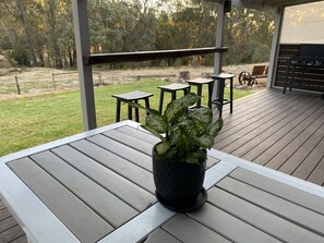 Outdoor dining - This Luxury Cabin is a true country retreat (Lowden)