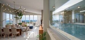 Indoor pool, outdoor pool