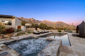 Outdoor pool, a heated pool