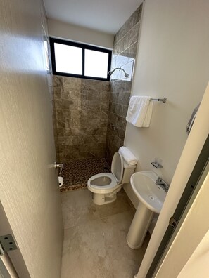 Towels, soap, shampoo